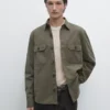 Baumwoll-Overshirt mit Taschen