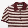 Baumwoll-Poloshirt mit gestreiften Details