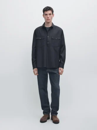 Baumwollhemd mit Taschen