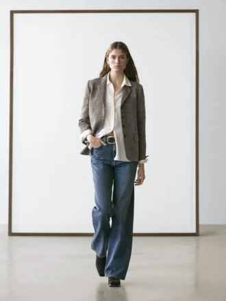 Blazer aus melierter Wollmischung