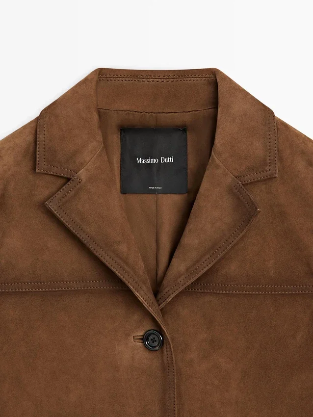 Blazer aus Wildleder mit Taschen Blazer aus Wildleder mit Taschen