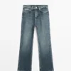 Boot-Cut-Jeans mit hoher Taille