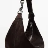 Bucket Bag aus Spaltveloursleder