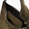Bucket Bag aus Spaltveloursleder