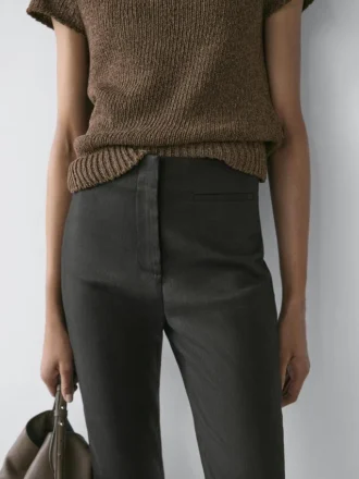 Caprihose aus Leinenmischung