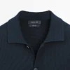 Cardigan aus 100 % Baumwolle mit Poloshirts-Kragen