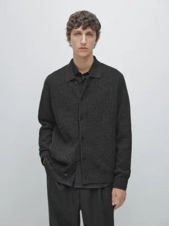 Cardigan aus Baumwoll-Woll-Mischung mit Knöpfen