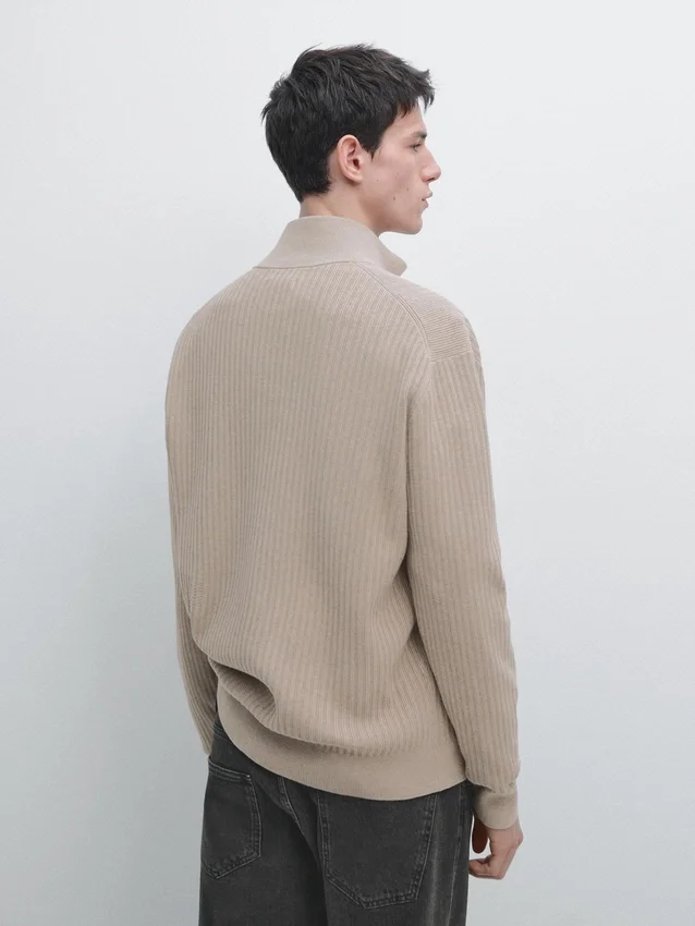 Cardigan aus Baumwolle mit Reißverschluss Cardigan aus Baumwolle mit Reißverschluss