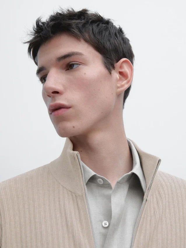 Cardigan aus Baumwolle mit Reißverschluss Cardigan aus Baumwolle mit Reißverschluss