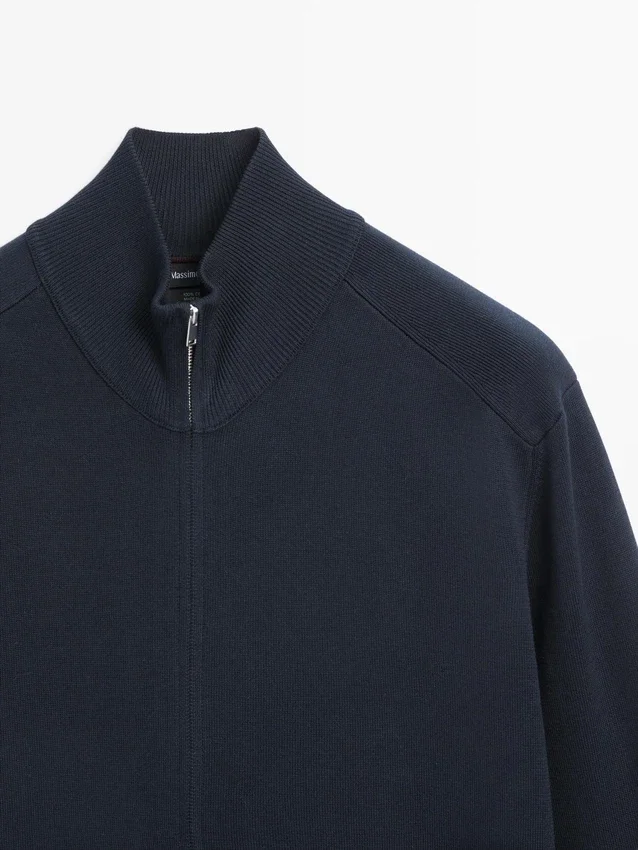 Cardigan aus Baumwolle mit Reißverschluss Cardigan aus Baumwolle mit Reißverschluss