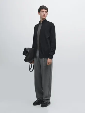 Cardigan aus Baumwollmischung mit Raglanärmeln