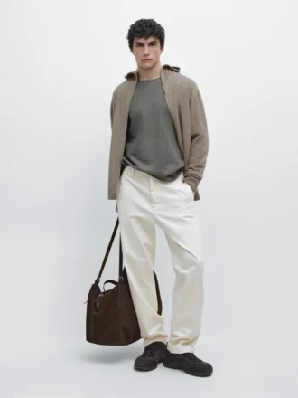 Cardigan aus Wollmischung mit Kapuze