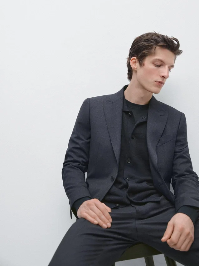 Cooler Anzug-Blazer aus Wolle Cooler Anzug-Blazer aus Wolle