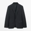 Cooler Anzug-Blazer aus Wolle