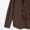 Fließende Bluse mit Rüschen