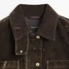 Flock-Jeansjacke mit Kragen