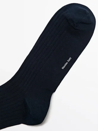 Gerippte Socken aus Baumwollmischung