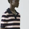 Gestreifter Strick-Poloshirt