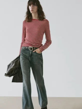 Gestreiftes Langarm-T-Shirt