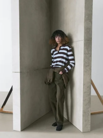 Gestreiftes Poloshirt aus Baumwollstrick