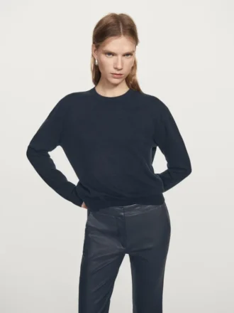 Gewachste Hose mit ausgestelltem Schnitt