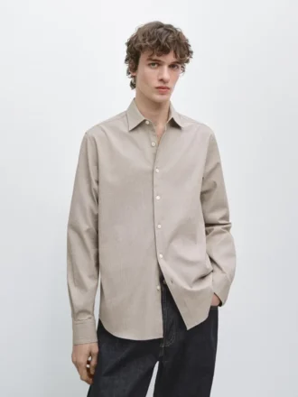 Hahnentrittmuster-Hemd aus Baumwollmischung