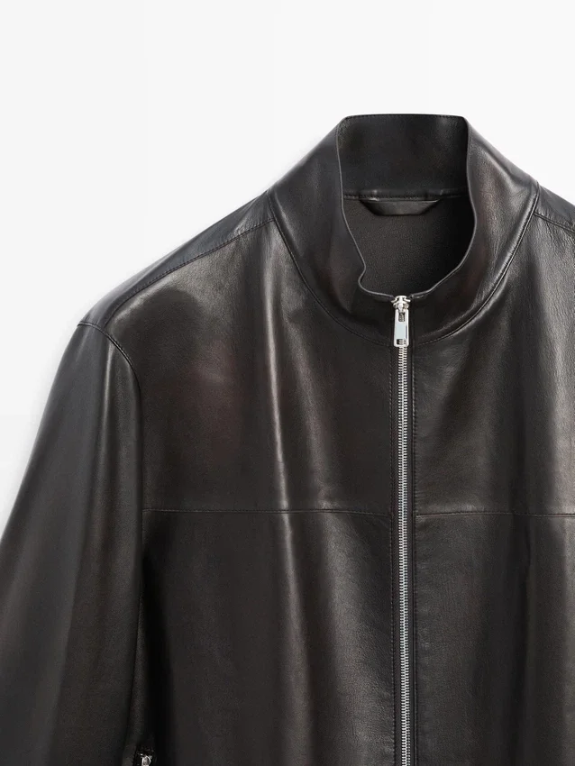 Jacke aus Nappaleder mit Used-Look Jacke aus Nappaleder mit Used-Look