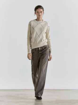 Jeans mit geradem Bein und niedriger Leibhöhe