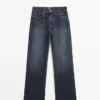 Jeans mit hoher Taille und weitem Bein