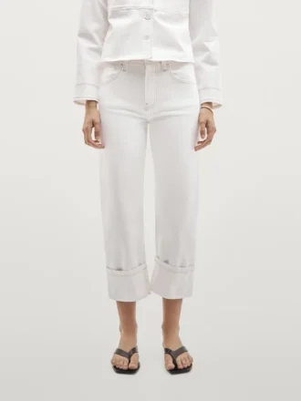 Jeansjacke mit Kontrastnähten