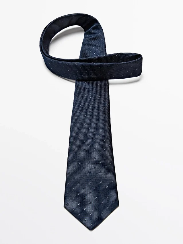 Krawatte aus 100 % Seide mit Struktur Krawatte aus 100 % Seide mit Struktur