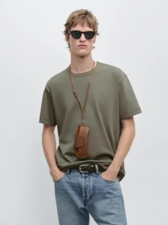 Kurzarm-T-Shirt aus 100 % Baumwolle