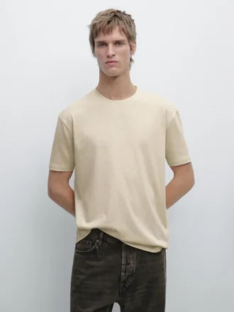 Kurzärmeliges T-Shirt aus Baumwollmischung