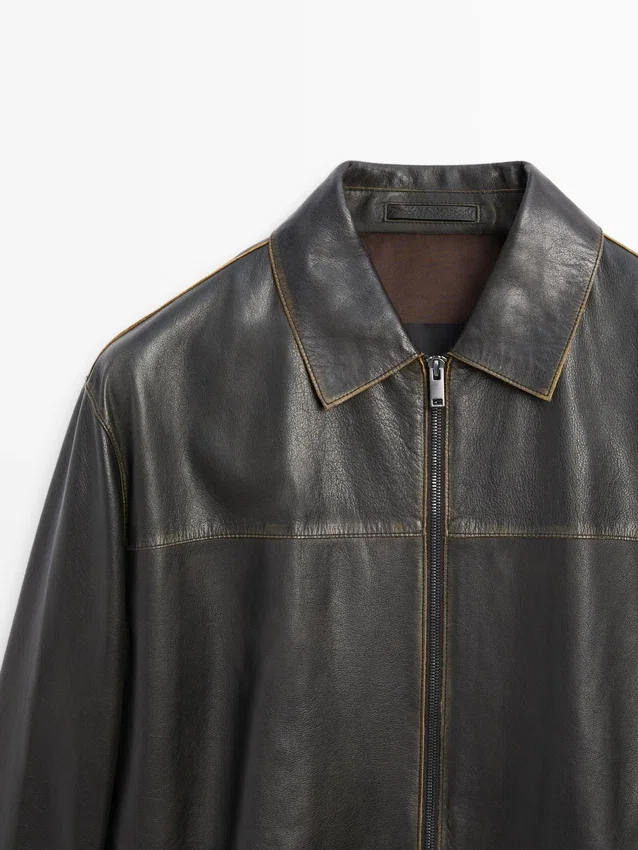 Lederjacke im Used-Look Lederjacke im Used-Look