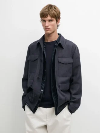 Leichte Leinenjacke mit Taschen