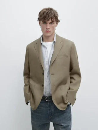 Leinen-Blazer