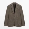 Leinen-Blazer mit Taschendetails