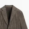 Leinen-Blazer mit Taschendetails