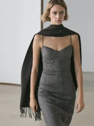 Midi-Kleid mit Trägern