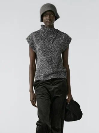 Moulina-Strickweste mit Kragen Moulina-Strickweste mit Kragen