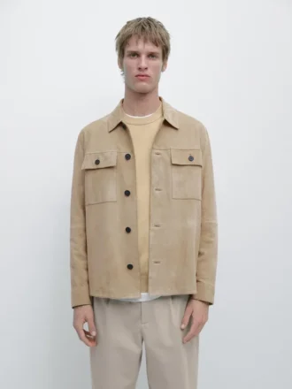 Overshirt aus Wildleder