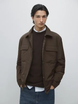 Overshirt mit Taschen und Kragen