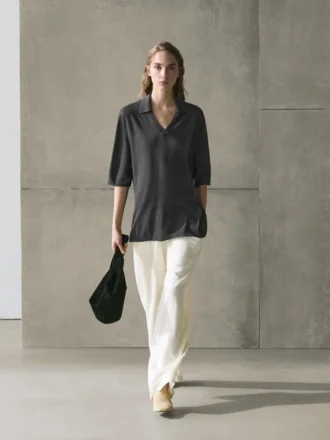 Oversize-Pullover aus Seiden- und Wollmischung