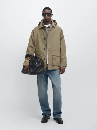 Parka aus Baumwollmischung mit Taschen