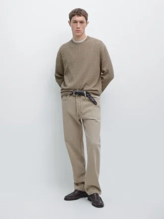 Pullover aus Baumwollmischung mit Zopfmuster