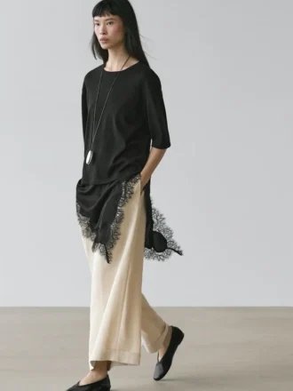 pullover mit kontrastierenden spitzendetails 2 330x440 - Pullover mit kontrastierenden Spitzendetails