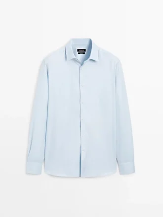 Slim-Fit-Hemd aus 100 % Baumwolle