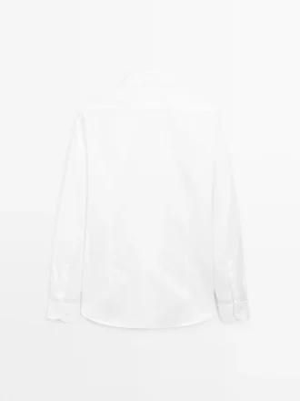 Slim-Fit-Hemd aus 100 % Baumwolltwill