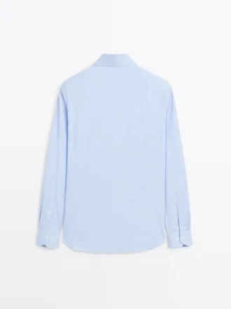 Slim-Fit-Hemd aus gestreiftem Twill