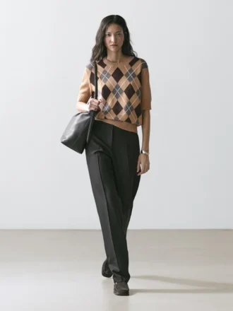 Strickpullover aus Baumwolle mit Argyle-Muster